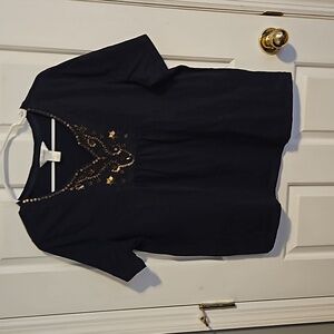 Navy Blue Blouse